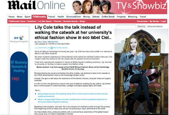 CieL As seen in Daily Mail May Fashion 2009