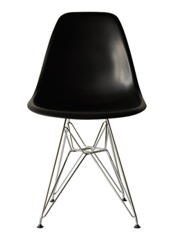 Dining Chair, Eames Style Eiffel DSR Chrome base 