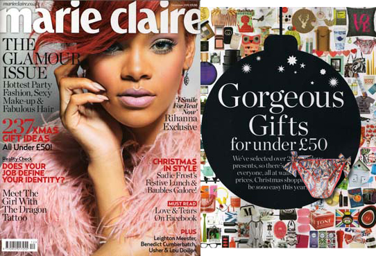 Ciel As seen In Marie Claire Christmas Gift Guide Dec 2010 Gifts Under £50