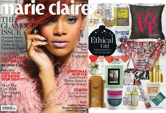 Ciel As Seen in Marie Claire Christmas Gorgeous Gifts Under £50  December 2010