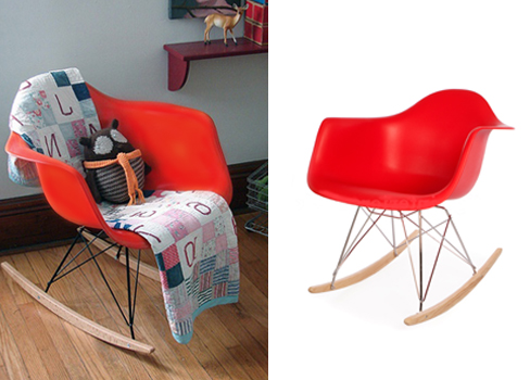 Eames Style Rocking Arm Chair - DAR